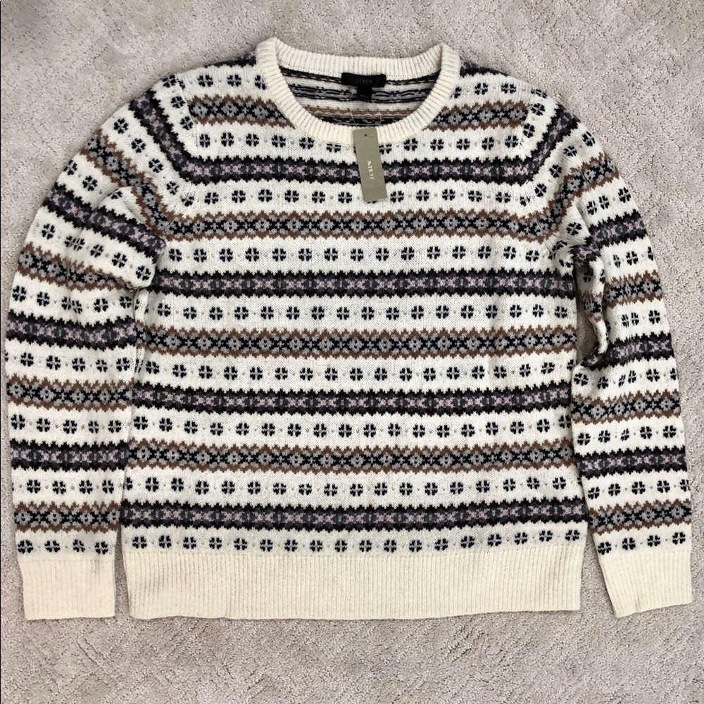 Jcrew fair isle 100% wool sweater